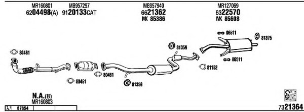 WALKER MI35009 Exhaust System